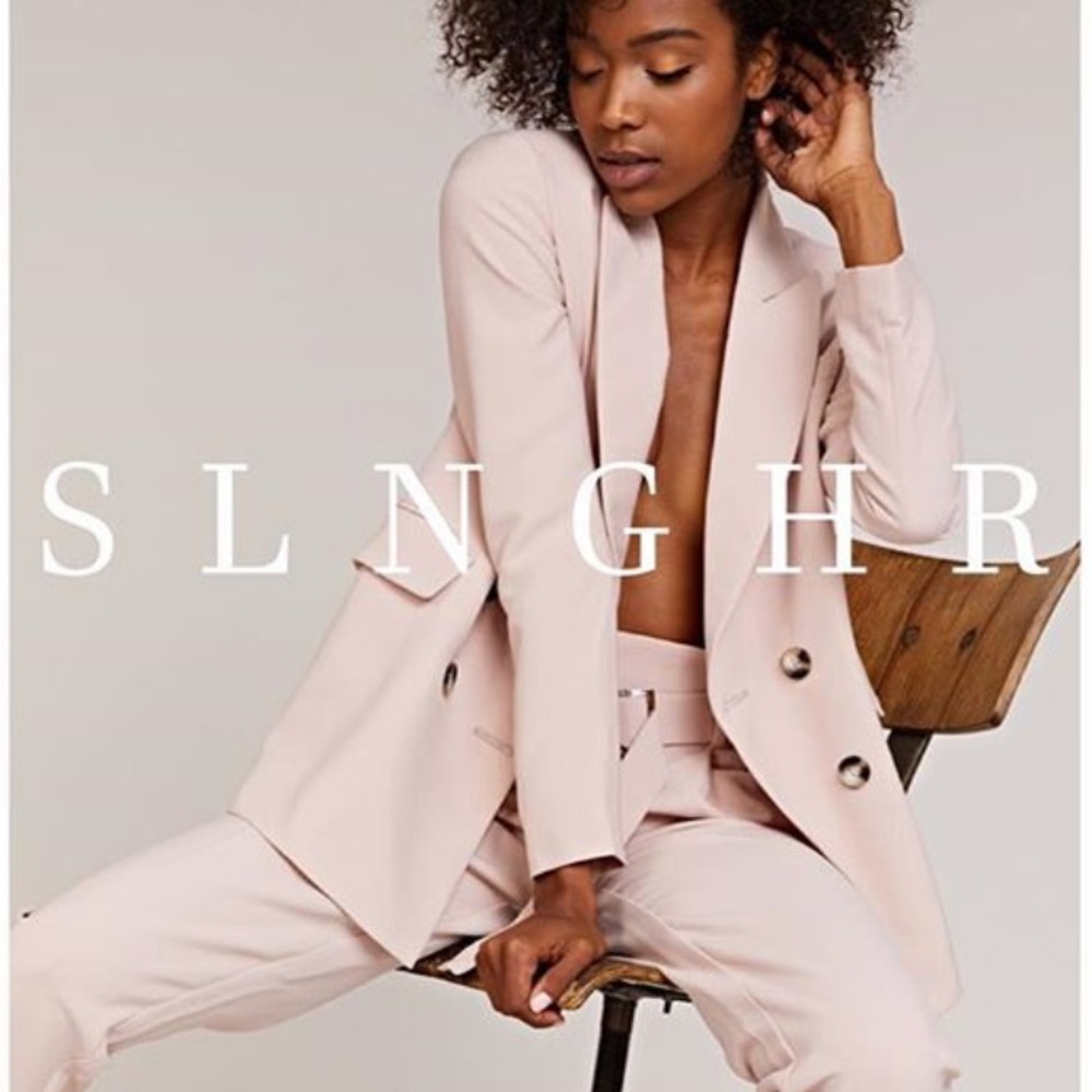 SLNGHR Baby Pink Blazer Jacket